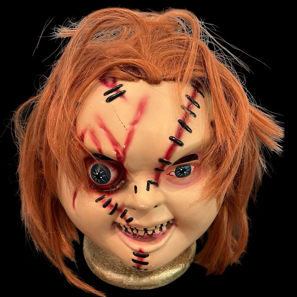 Chucky Child's Play Spirit Halloween Adult Hard Plastic Horror Mask & Wig